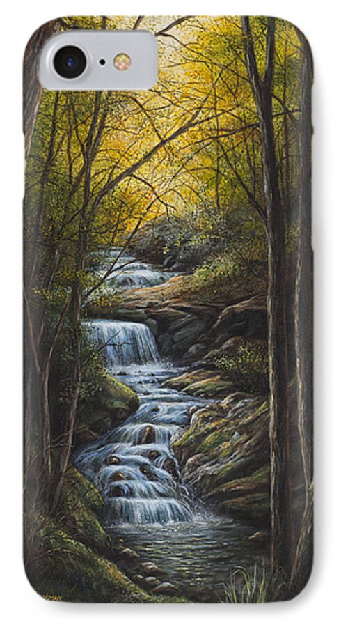 Landscape iPhone 8 Case featuring the painting Tranquility by Kim Lockman