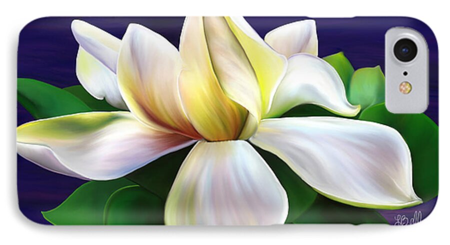 Gardenia iPhone 8 Case featuring the painting Tranquility by Laura Bell