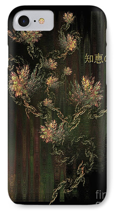 Treeofknowledgeinbloom iPhone 8 Case featuring the digital art Tree of knowledge in bloom - oriental art by Giada Rossi by Giada Rossi