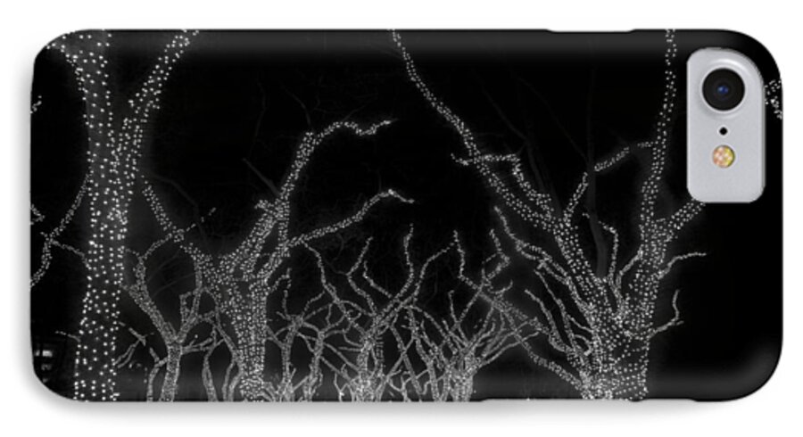 Lighted Trees iPhone 8 Case featuring the photograph Trees Bejeweled by Jim Snyder