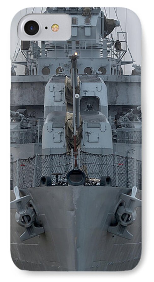 Vietnam iPhone 8 Case featuring the photograph USS Kidd DD 661 Front View by Maggy Marsh