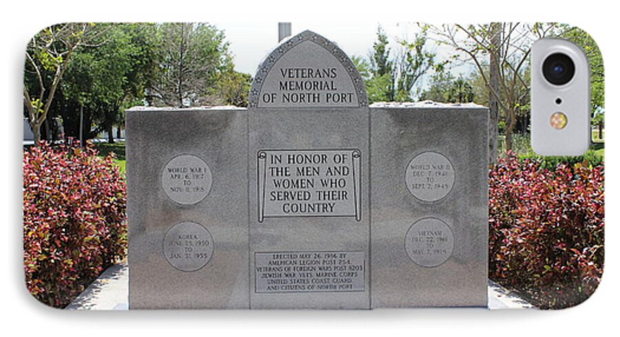 Memorial iPhone 8 Case featuring the photograph Veterans Memorial by John Mathews