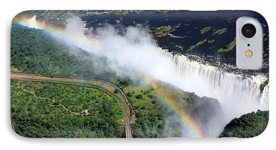 Africa iPhone 8 Case featuring the photograph Rainbow Over Victoria Falls by Aidan Moran