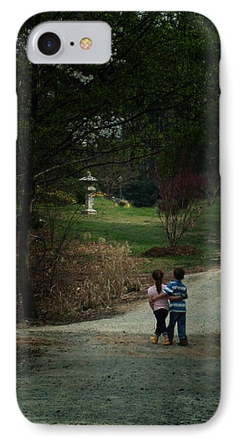 Friends iPhone 8 Case featuring the photograph Walking together by Sandra Clark