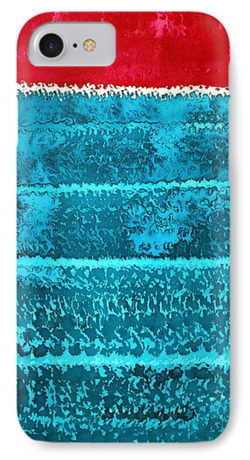 Waves iPhone 8 Case featuring the painting Waves original painting by Sol Luckman