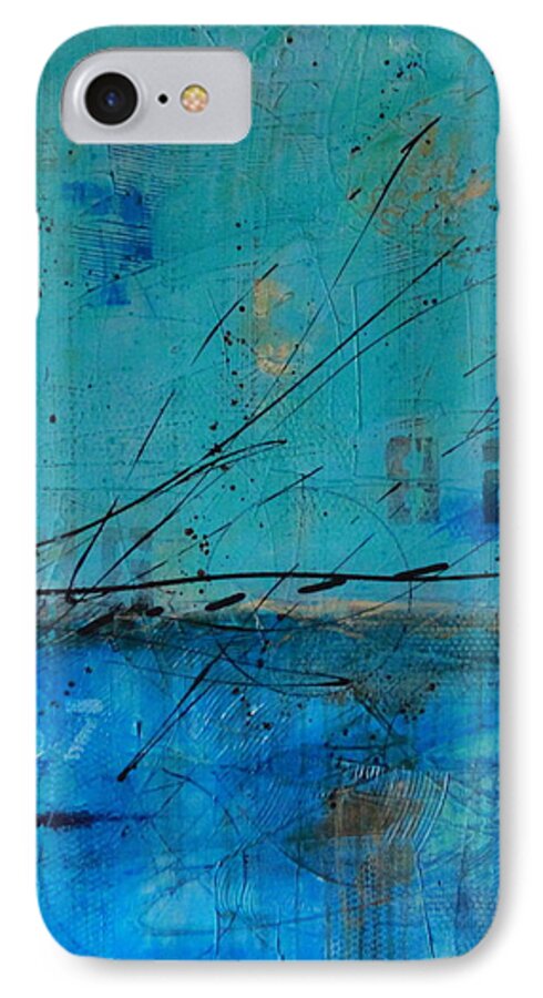 Mixed Media iPhone 8 Case featuring the painting Weathered #5 by Lauren Petit