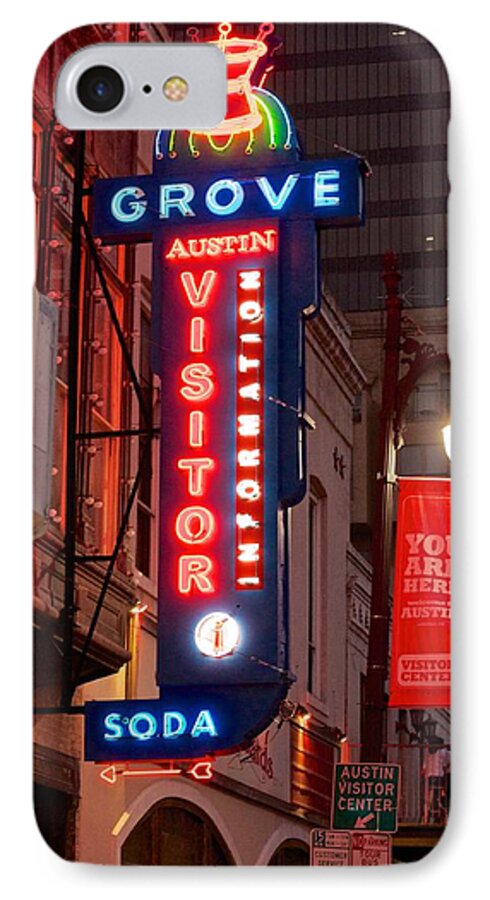 Austin Sign Art iPhone 8 Case featuring the photograph Welcome to 6th Street by Kristina Deane