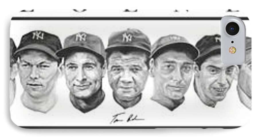 New York Yankees iPhone 8 Case featuring the painting Yankees by Tamir Barkan