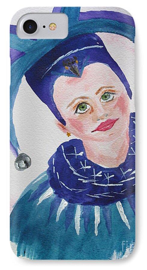 Jester iPhone 8 Case featuring the painting You Jest by Susan Voidets