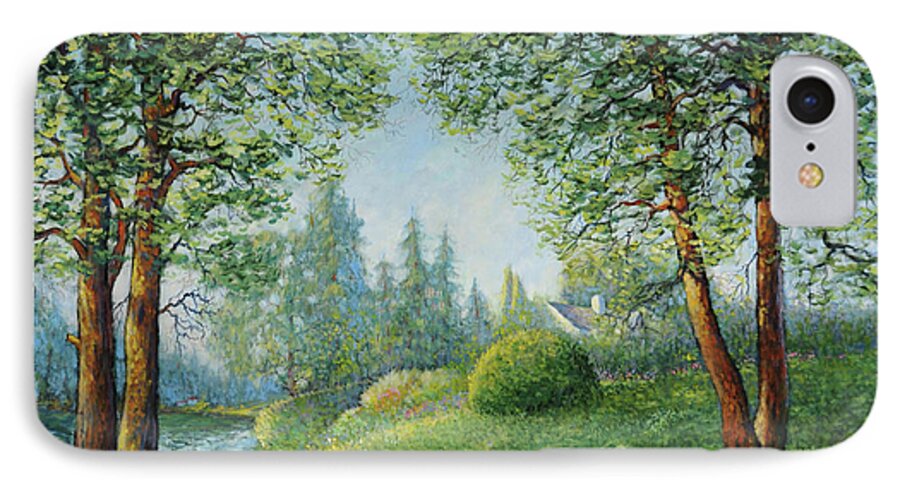 Lakewood iPhone 8 Case featuring the painting Lake Steilacoom by Charles Munn