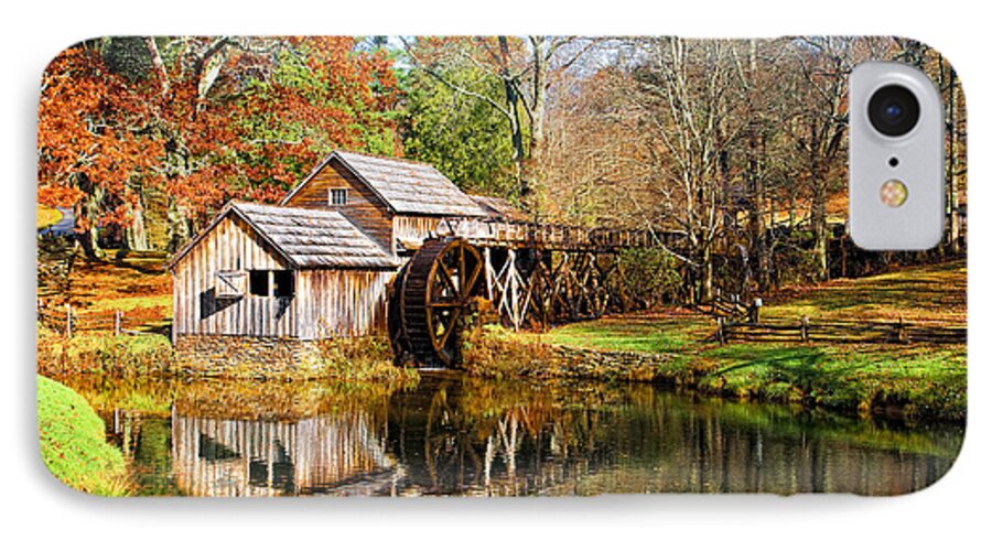 Blue Ridge Parkway iPhone 8 Case featuring the photograph Mabry Mill #1 by Ronald Lutz
