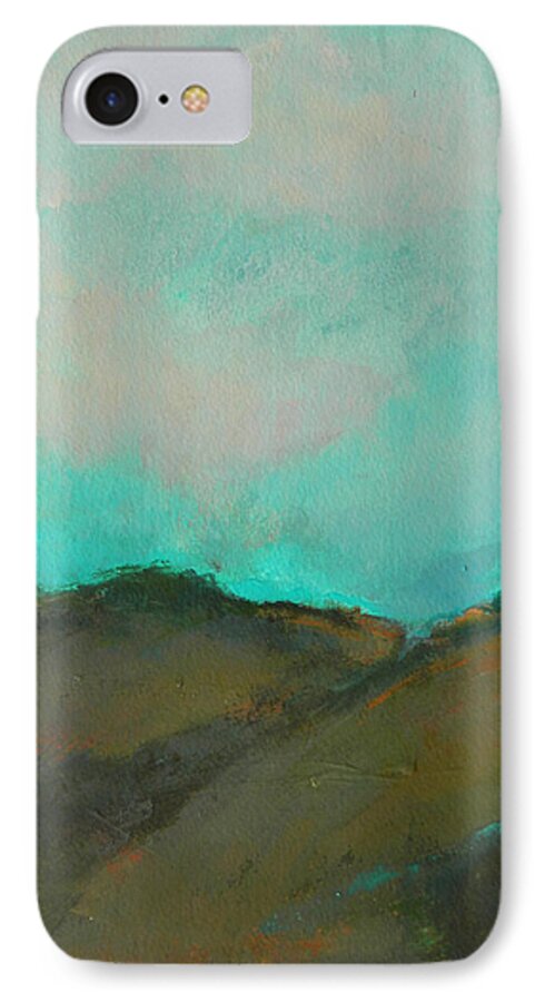 Landscape iPhone 8 Case featuring the photograph Abstract Landscape - Turquoise Sky by Kathleen Grace