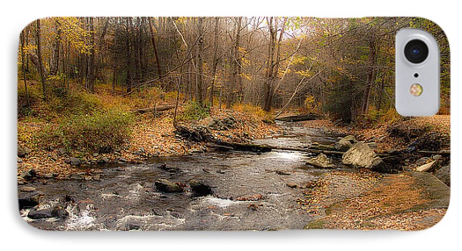 Stream iPhone 8 Case featuring the photograph Babbling Brook in Autumn by Cathy Kovarik