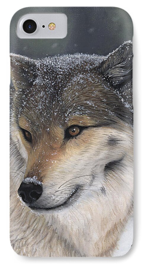 Wolf iPhone 8 Case featuring the painting Distraction by Tammy Taylor