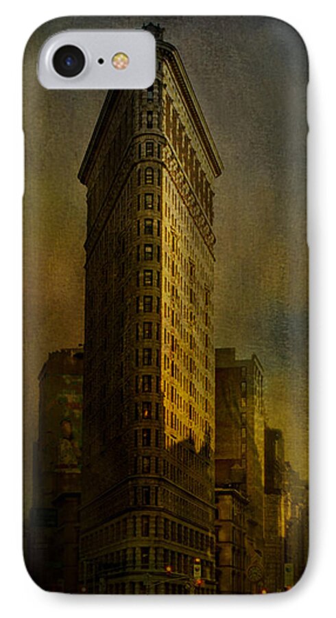 Flatiron Building iPhone 8 Case featuring the photograph Flatiron Building...My View..revised by Jeff Burgess