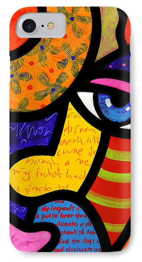 Eyes iPhone 8 Case featuring the painting Gretchen Buys a Hat by Steven Scott