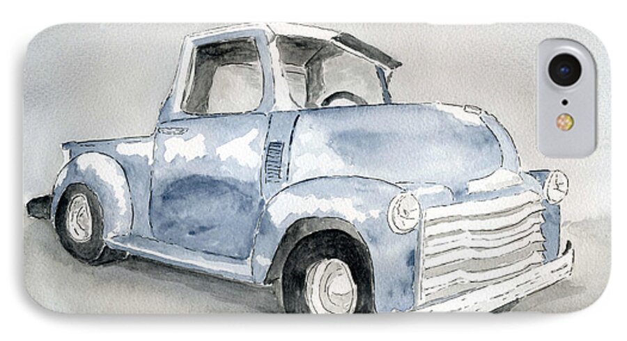 Pick Up iPhone 8 Case featuring the painting Old Pick Up Truck by Eva Ason