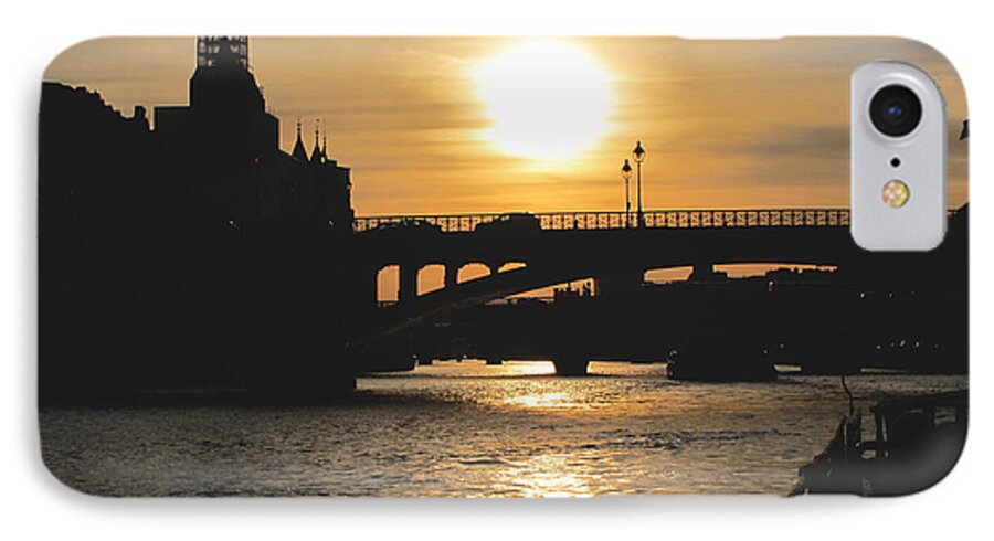 Paris iPhone 8 Case featuring the photograph Parisian Sunset by Kathy Corday
