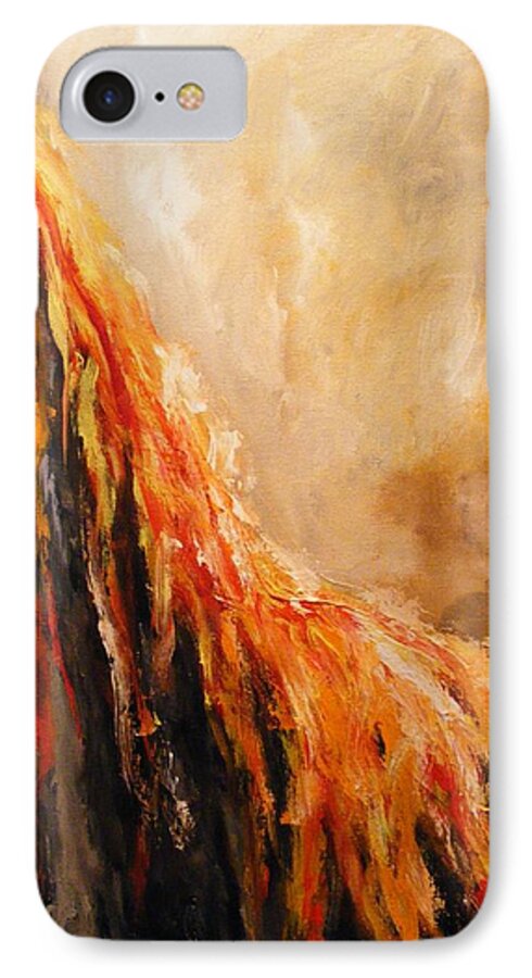 Nature iPhone 8 Case featuring the painting Quite Eruption by Karen Ferrand Carroll