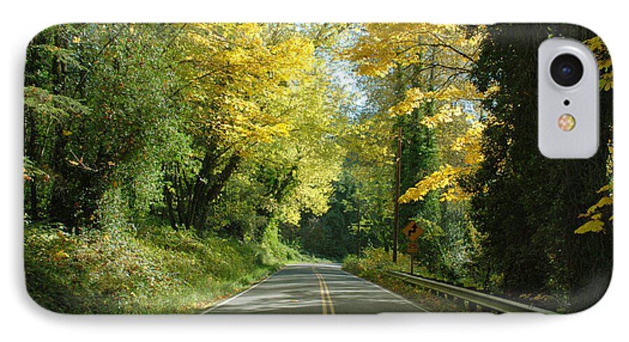 Landscape iPhone 8 Case featuring the photograph Road through Autumn by Kathleen Grace