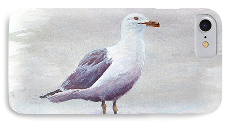 Seagull iPhone 8 Case featuring the painting Seagull by Chriss Pagani