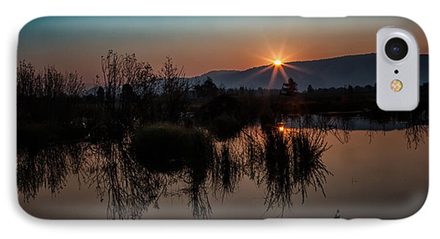2012 iPhone 8 Case featuring the photograph Sunrise over the Beaver Pond by Ronald Lutz