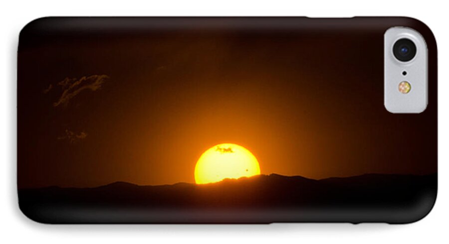 Venus iPhone 8 Case featuring the photograph Venus Transit Setting Over the Rocky Mountains by Jason Chu