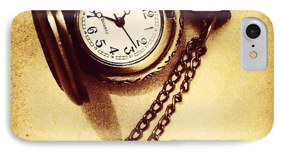Gold iPhone 8 Case featuring the photograph #watches #gold #bronze #steampunk by Anna Albrecht