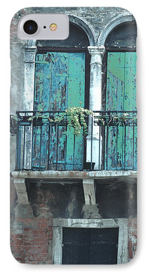 Venice iPhone 8 Case featuring the photograph Weathered Venice Porch by Tom Wurl