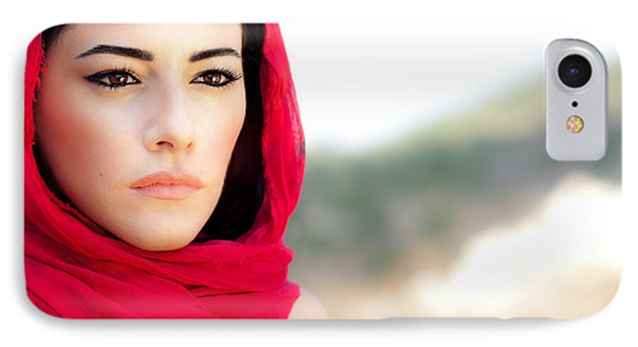 Adult iPhone 8 Case featuring the photograph Beautiful arabic woman #1 by Anna Om
