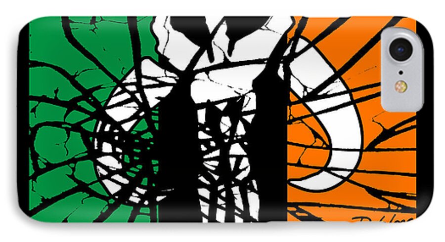 Sci Fi iPhone 8 Case featuring the digital art Irish Mandalorian Flag #1 by Dale Loos Jr