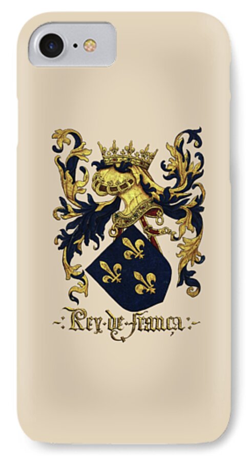 'roll Of Arms Collection By Serge Averbukh iPhone 8 Case featuring the photograph King of France Coat of Arms - Livro do Armeiro-Mor #1 by Serge Averbukh