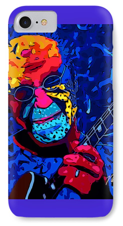Larry Carlton iPhone 8 Case featuring the painting Larry Carlton #2 by Neal Barbosa