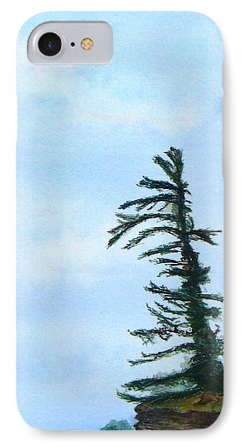 Tree iPhone 8 Case featuring the painting Lone Sentinel #1 by Peggy King