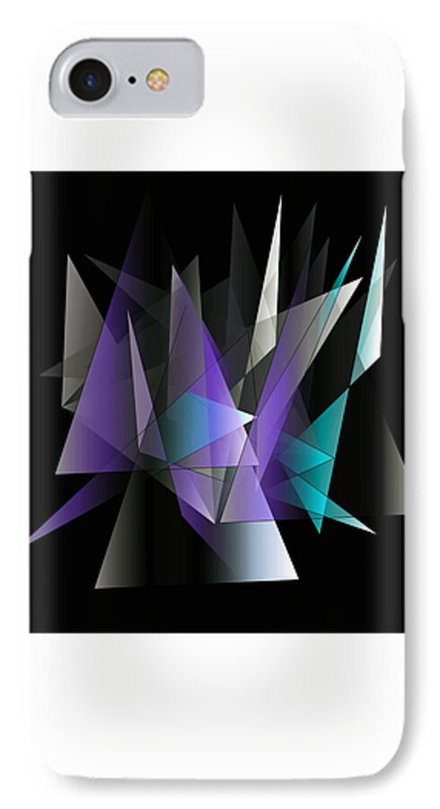 Abstract iPhone 8 Case featuring the digital art Modern 3 #1 by Iris Gelbart
