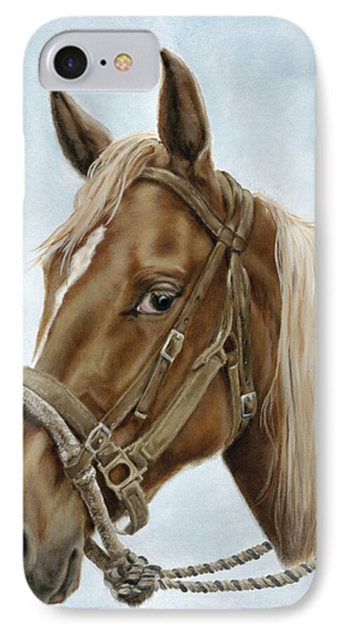 Horse iPhone 8 Case featuring the painting The Boss' Mount #1 by Cathy Cleveland