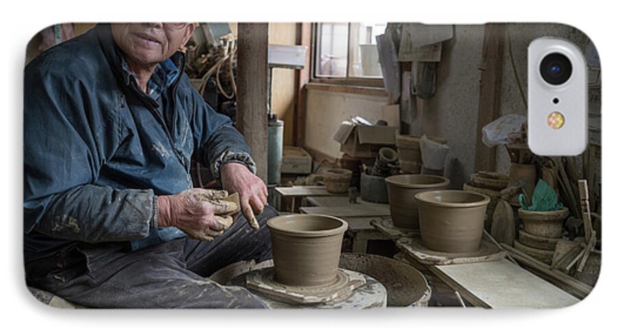 Pottery iPhone 8 Case featuring the photograph A Village Pottery Studio, Japan #1 by Perry Rodriguez