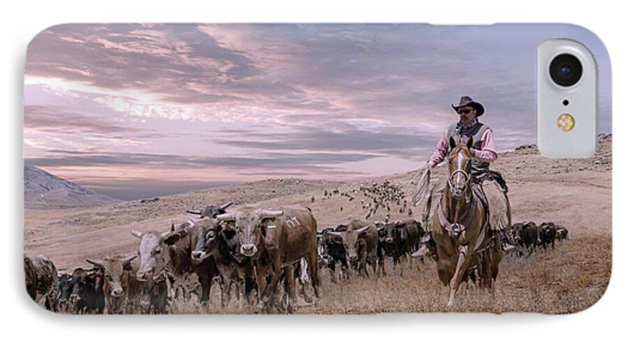 Cattle iPhone 8 Case featuring the photograph 2016 Reno Cattle Drive by Rick Mosher
