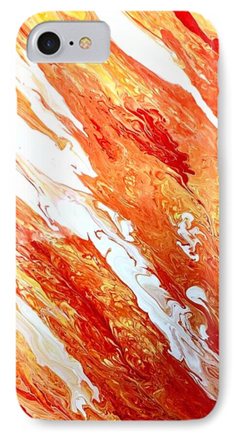 Abstract iPhone 8 Case featuring the painting Abstract #7 by Edwin Alverio