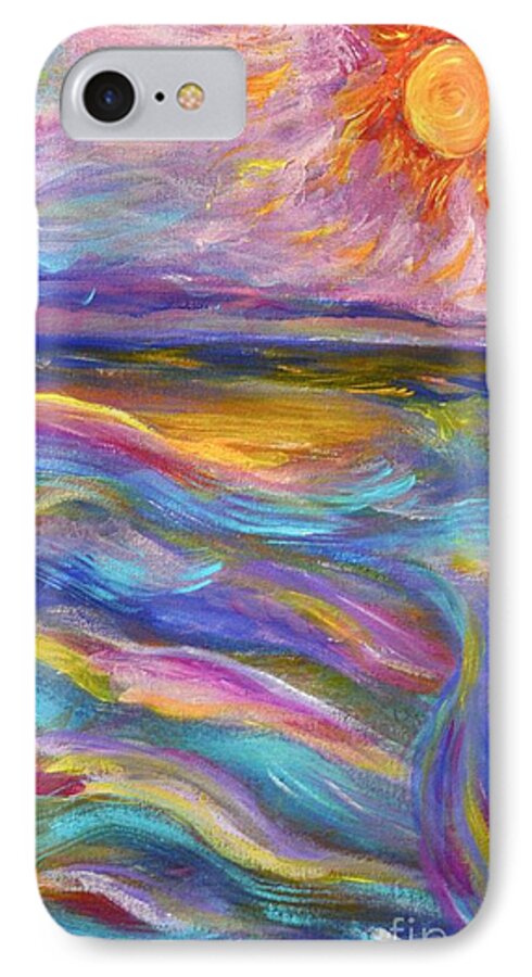 Abstract Painting iPhone 8 Case featuring the painting A Peaceful Mind - Abstract Painting by Robyn King