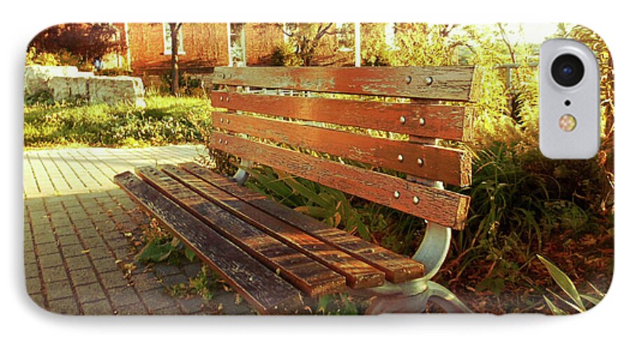 Bench iPhone 8 Case featuring the photograph A Restful Respite by Shawn Dall