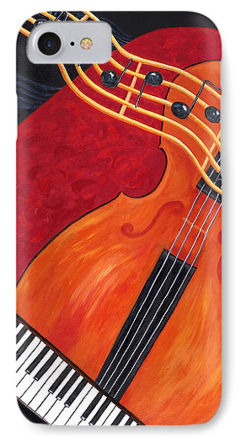 Music iPhone 8 Case featuring the painting Allegro by Karen Zuk Rosenblatt