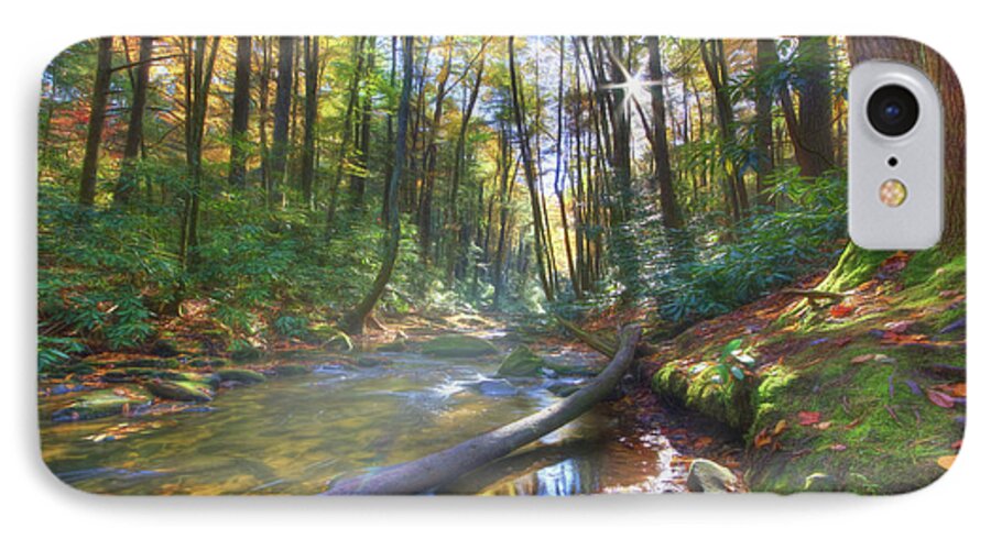 Landscape iPhone 8 Case featuring the digital art Along the Trail in Georgia by Sharon Batdorf