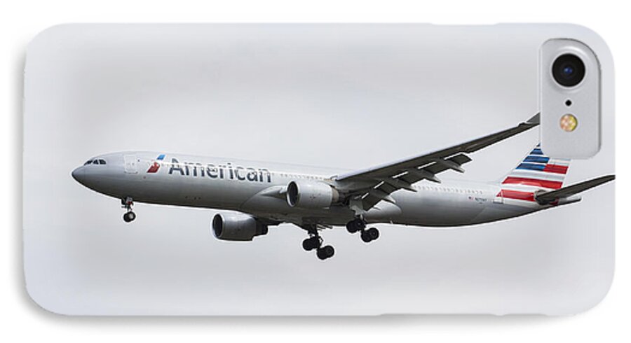 American Airlines A330-323 iPhone 8 Case featuring the photograph American Airlines Airbus A330 by David Pyatt