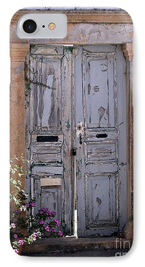 Door iPhone 8 Case featuring the photograph Ancient Garden Doors in Greece by Sabrina L Ryan