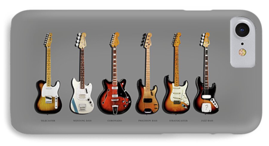 Fender Stratocaster iPhone 8 Case featuring the photograph Fender Guitar Collection by Mark Rogan