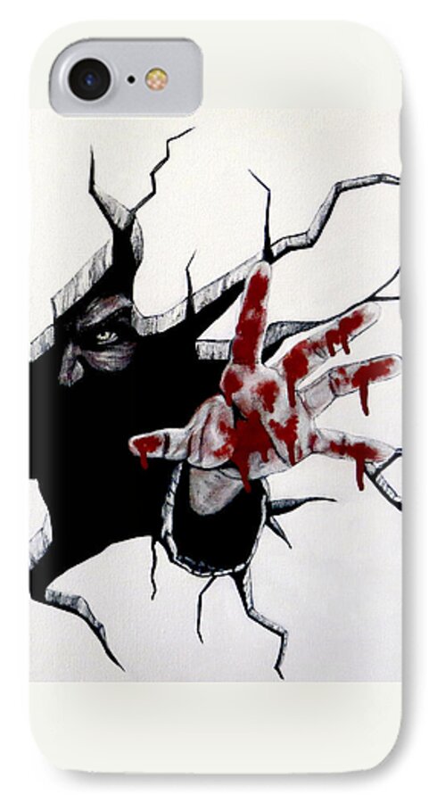 Demon iPhone 8 Case featuring the painting The Demon Inside by Teresa Wing