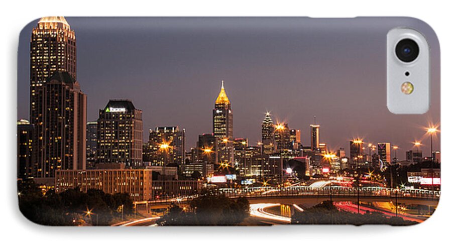 Atlanta iPhone 8 Case featuring the photograph Atlanta Skyline - SCAD by Jennifer Ludlum