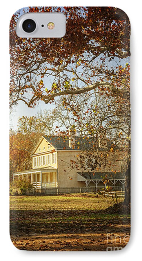 (calm Or Still) iPhone 8 Case featuring the photograph Atsion Mansion by Debra Fedchin