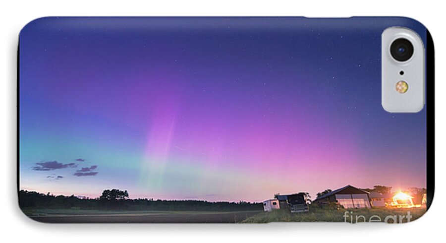 Aurora Energized Pepper Fields iPhone 8 Case featuring the photograph Aurora Energized Pepper Fields by Patrick Fennell